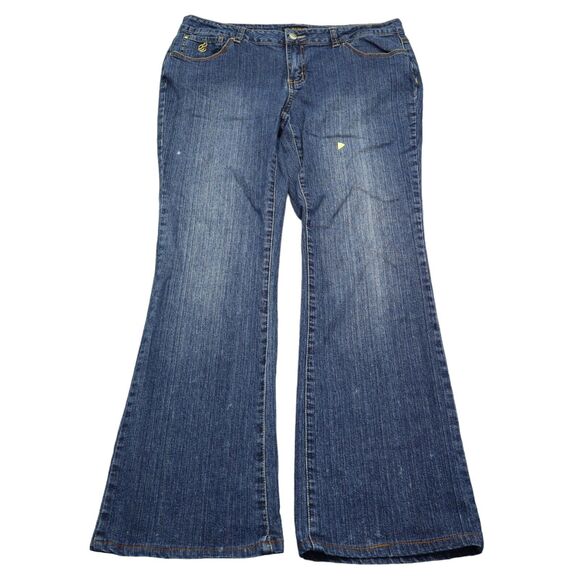 Rocawear Denim - Rocawear Jeans Pants Womens 13 Blue Faded 5 Pocket Bootcut Button Zip Denim